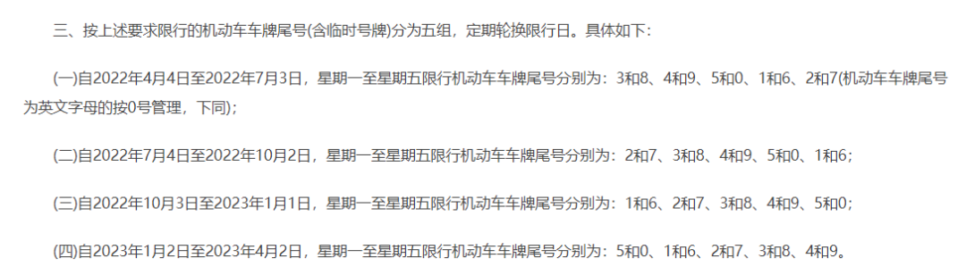 「西安限号2022最新限号」〃西安限号限行查询-第2张图片
