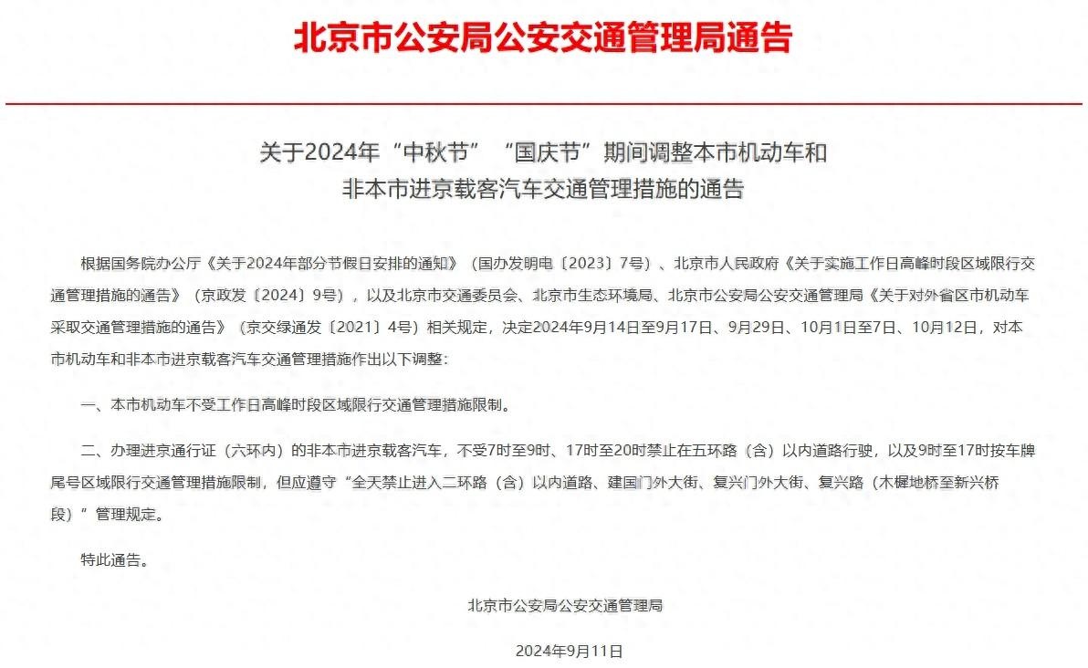 【北京限行尾号2022年1月份/北京限行尾号限行规定时间】-第1张图片