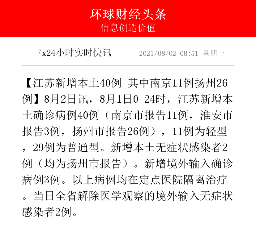 “江苏新增40例确诊” 江苏新增确诊最新消息？-第2张图片