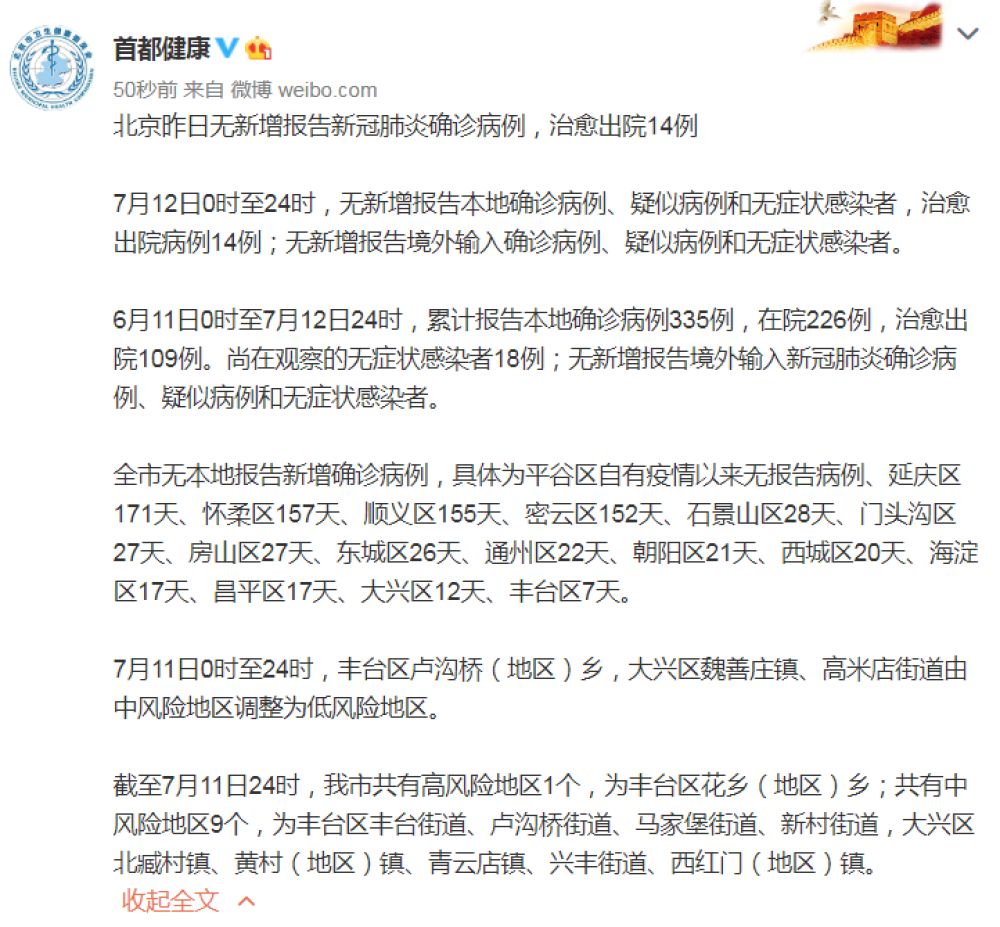 北京本土感染者救治情况公布.北京 确诊病例-第1张图片