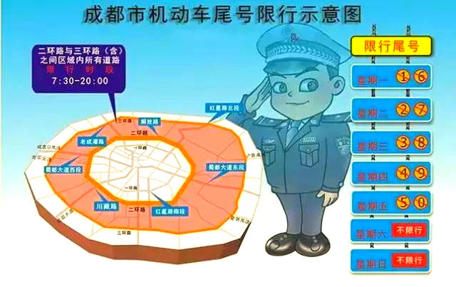 成都限行时间新规2020年6月︰(成都限行时间新规几点到几点)-第2张图片